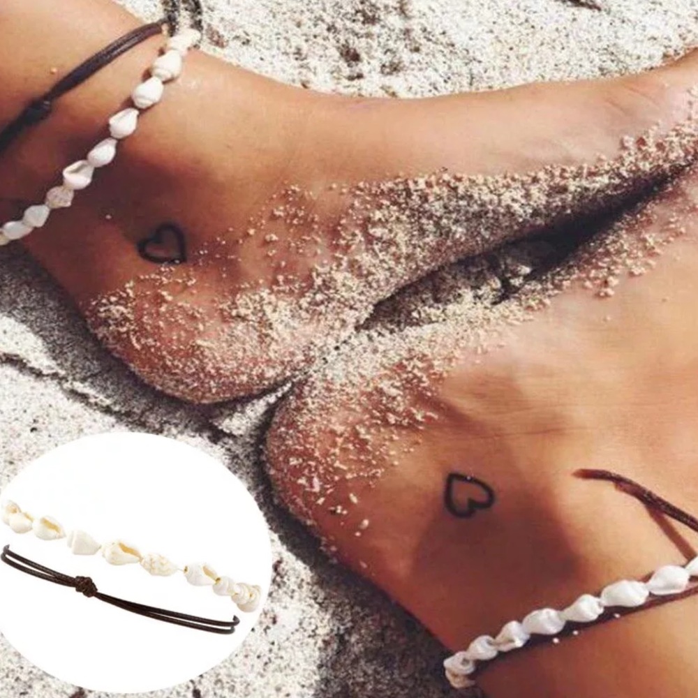 ✔️Last 1! Shell Brown Leather Wrap Ankle Bracelets - Picture 2 of 8